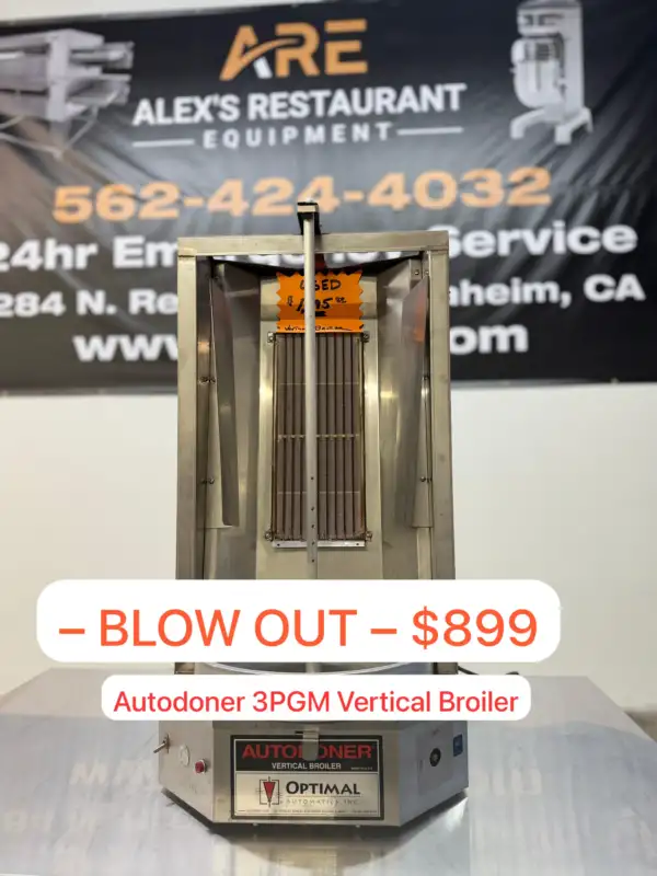 Autodoner 3PGM Vertical Broiler - 20,000 BTU Natural Gas
